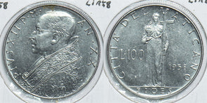 Vatican 1958 100 Lire 241059 combine shipping