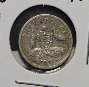 Australia 1910 3 Pence Kangaroo animal Emu  901227 combine shipping