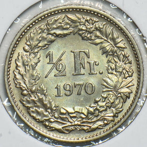 Switzerland 1970 1/2 Franc 197287 combine shipping