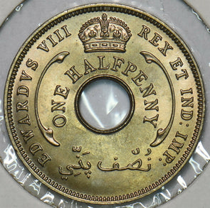 British West Africa 1936 1/2 Penny 152589 combine shipping