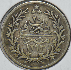 Egypt 1907 AH 1293 2 Qirsh 195398 combine shipping