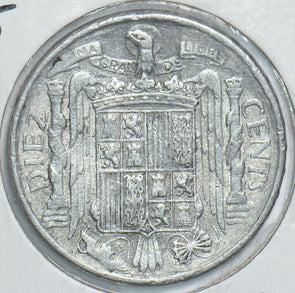Spain 1945 10 Centimos Horse animal AU 198455 combine shipping