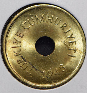 Turkey 1948 2 1/2 Kurus  290124 combine shipping