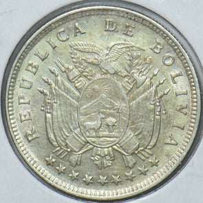 Bolivia 1909 H 20 Centavos Eagle animal Alpaka 295408 combine shipping