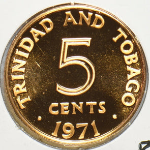 Trinidad & Tobago 1971 5 Cents Proof 904004 combine shipping