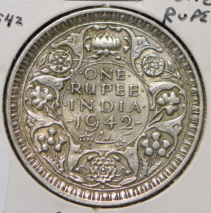 British India 1942 Rupee  150008 combine shipping