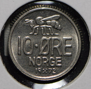 Norway 1972 10 Ore Honey Bee animal  191113 combine shipping