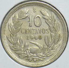Chile 1940 10 Centavos Condor animal 291202 combine shipping