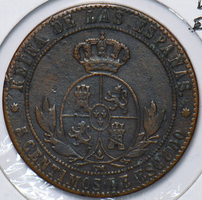 Spain 1868 5 Centimos 294867 combine shipping