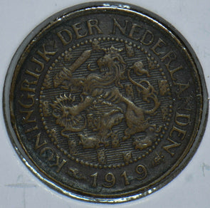 Netherlands 1919 Cent Lion animal 150468 combine shipping