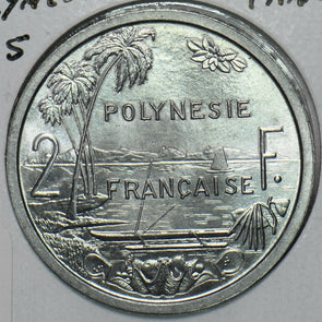 French Polynesia 1965 2 Francs 297835 combine shipping