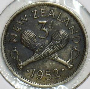 New Zealand 1952 3 Pence 903669 combine shipping