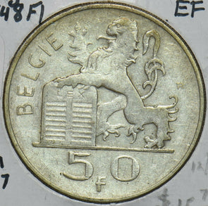 Belgium 1948 50 Francs Lion animal 240353 combine shipping