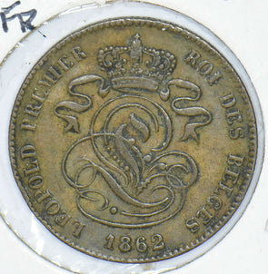 Belgium 1862 2 Centimes Lion animal 291830 combine shipping